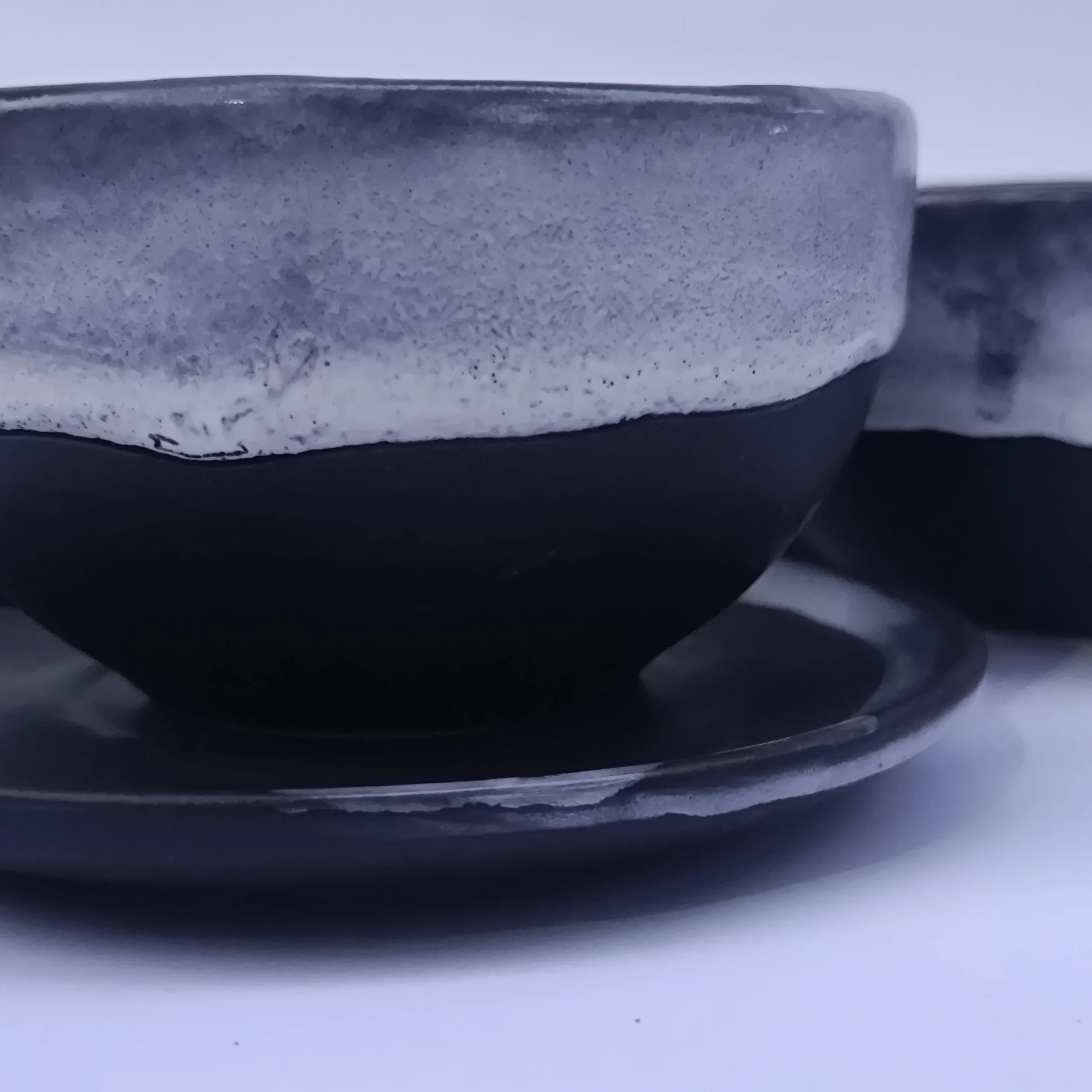 کاپ لته مات مشکی مات با نعلبکی سرامیکی مشکی مدل نیلدیش(nildish)280cc - Image 3